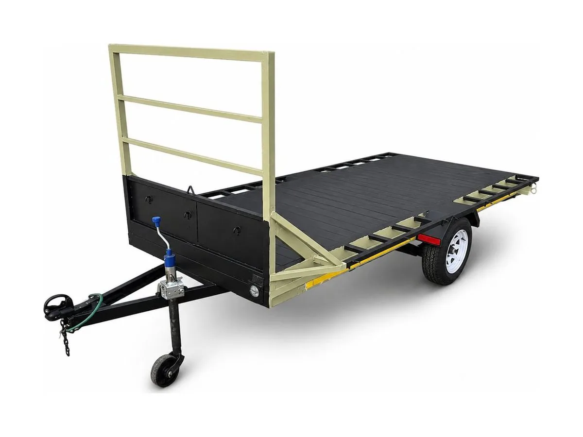 3.8 m Flatbed Trailer — Single Axle available for hire in Edenvale